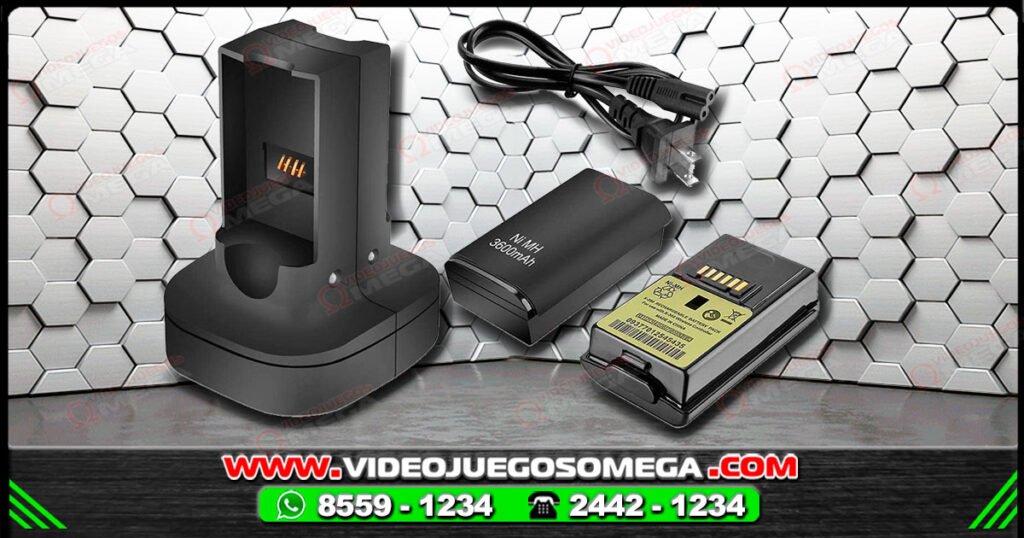Batería + Cable Carga Xbox 360 | Videojuegos Omega Costa Rica