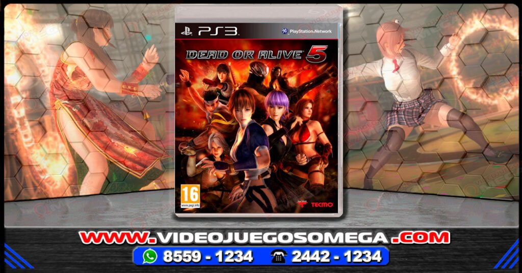 Portada del videojuego Dead or Alive 5 para PS3 disponible en Costa Rica
