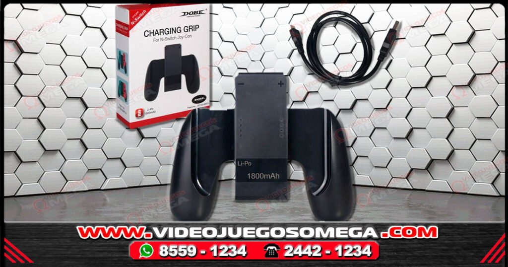 Grip ergonómico con carga para Joy-Con Nintendo Switch disponible en Costa Rica