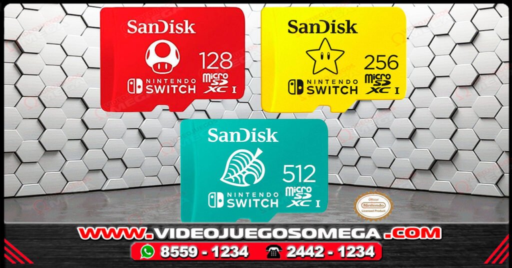 Memoria MicroSD licenciada para Nintendo Switch en Costa Rica