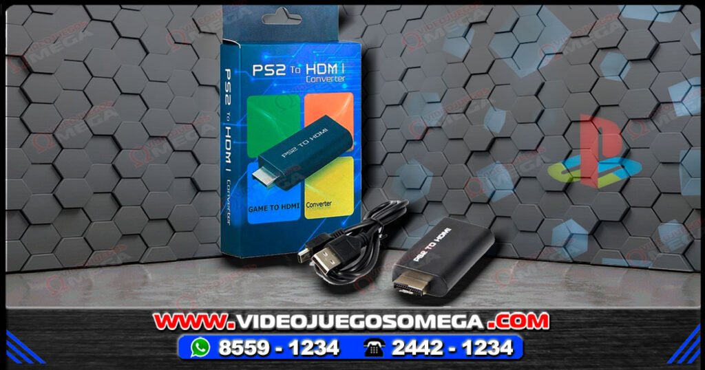 Convertidor PS2 a HDMI para conectar consolas a televisores modernos en Costa Rica