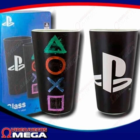 Vaso Vidrio Playstation - Accesorios | VideoJuegos Omega Costa Rica
