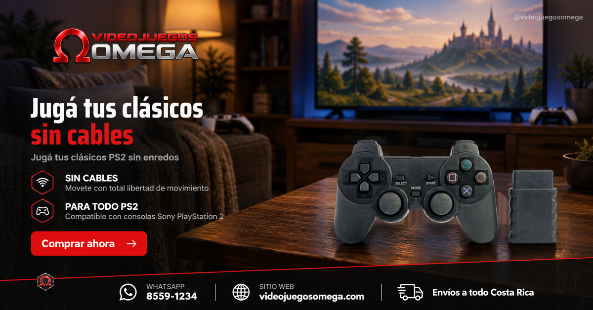 Control inalámbrico genérico para PlayStation 2 disponible en Costa Rica