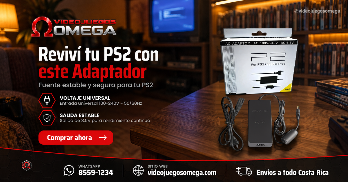 Adaptador de Corriente para PS2 con entrega en Costa Rica