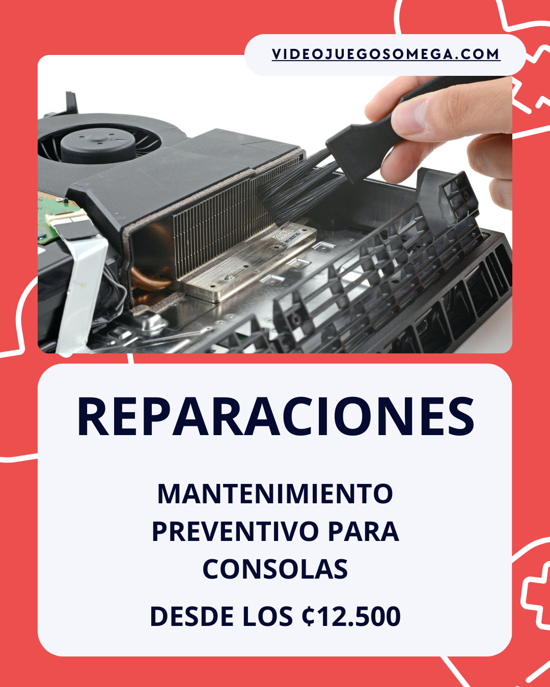 Limpieza del sistema de ventilación de una consola PlayStation