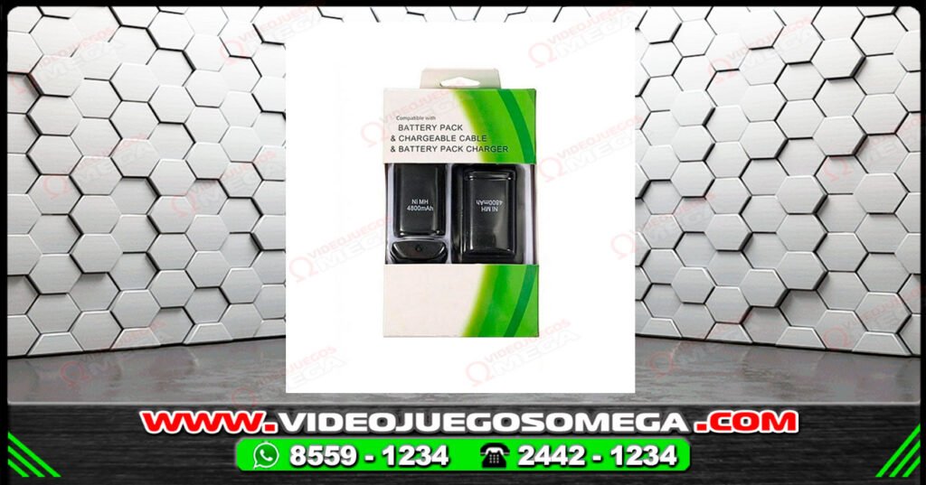 Baterías recargables y cable para Xbox 360 en Costa Rica