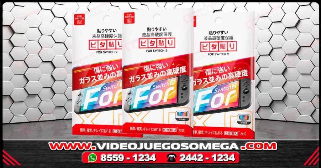 Vidrio temperado para Nintendo Switch 2 con alta resistencia y claridad