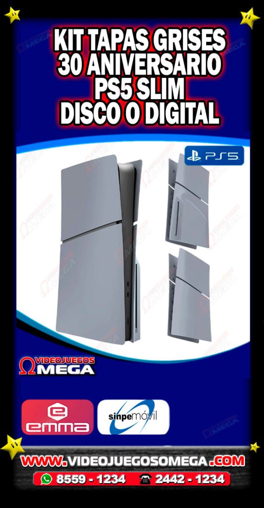 Tapas PS5 Slim Edición 30 Aniversario disponibles en Costa Rica