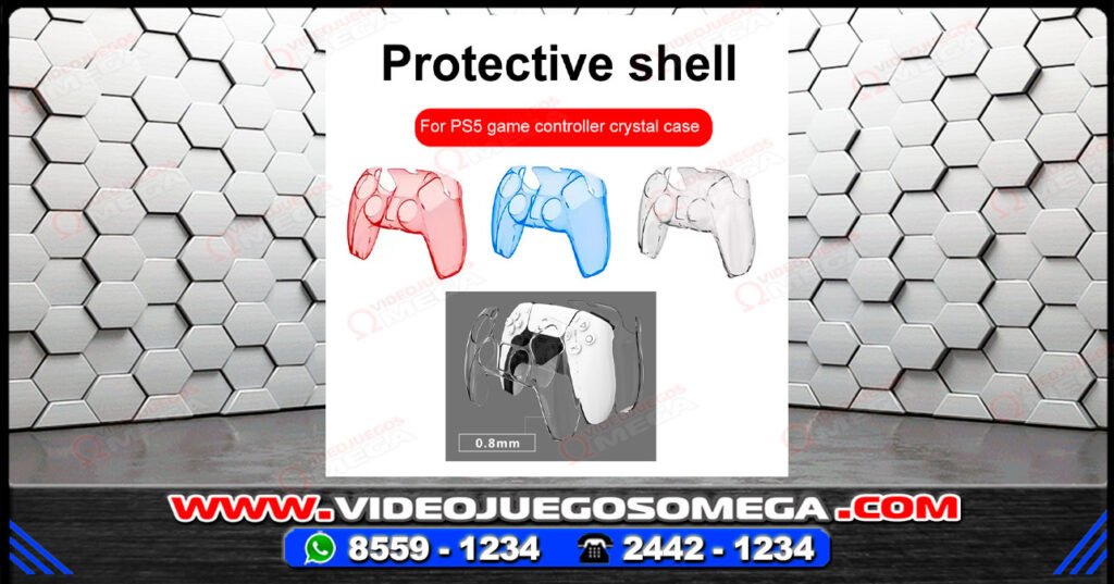 Funda acrílica para control PS5 DualSense – Transparente y resistente – Costa Rica