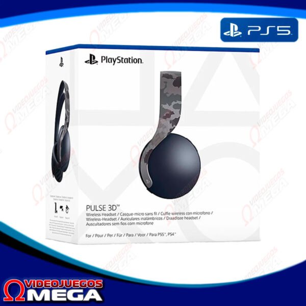 Headset Sony Pulse 3D Gris Camuflado | Costa Rica