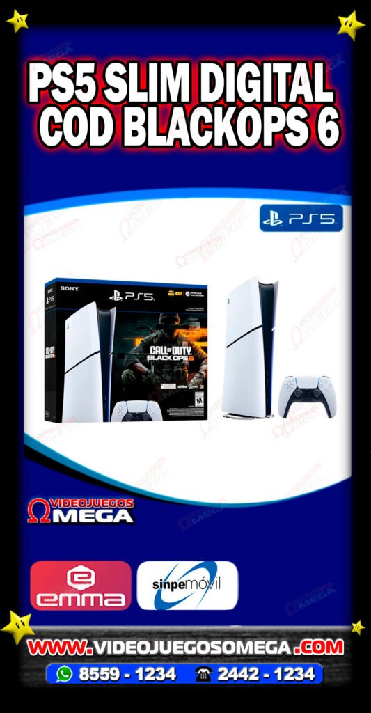 PlayStation 5 Slim Digital Edición Black Ops 6 disponible en Costa Rica – Videojuegos Omega