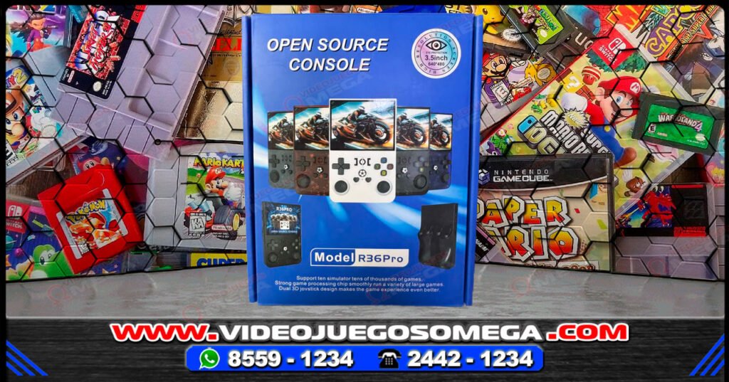 Consola retro portátil R36 Pro con pantalla IPS 3.5 pulgadas