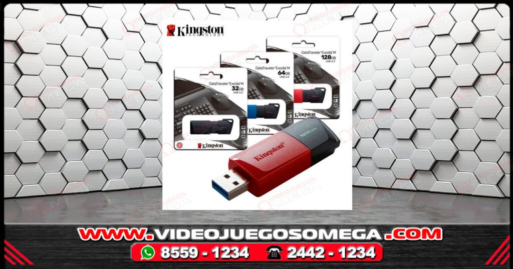 Memoria USB 3.2 Kingston Exodia disponible en Videojuegos Omega Costa Rica
