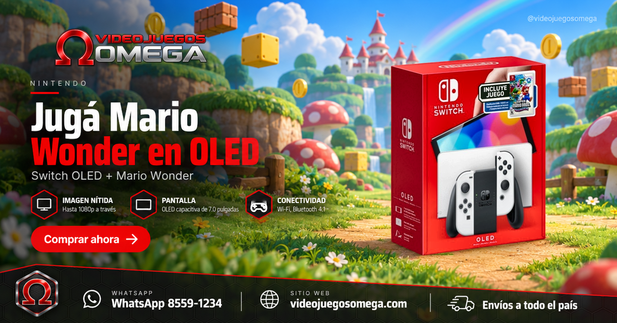 Consola Nintendo Switch OLED + Juego Mario Wonder Consola Nintendo Switch OLED + Juego Mario Wonder