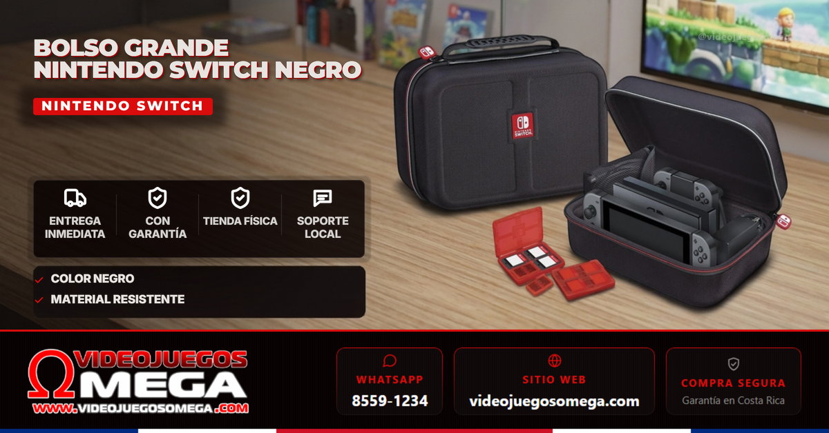 Bolso Grande Nintendo Switch Negro Bolso Grande Nintendo Switch Negro