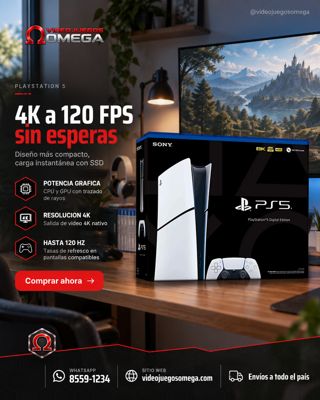 Consola PS5 Slim Digital | Costa Rica