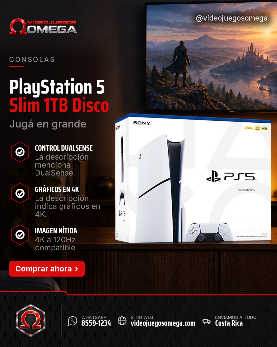 Consola PlayStation 5 Slim 1TB Disco
